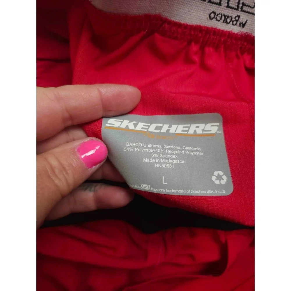 Skechers by Barco Cargo Scrub Pants Mens L Red Medical‎ Nursing Workwear Uniform